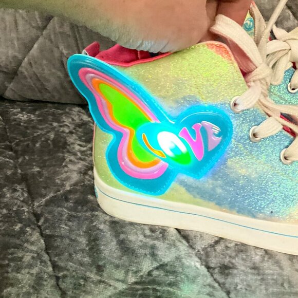 Skechers Kids Twi-Lites 2.0 Love & Beyond High-Top Sneakers 2 twinkle toes - Picture 9 of 11